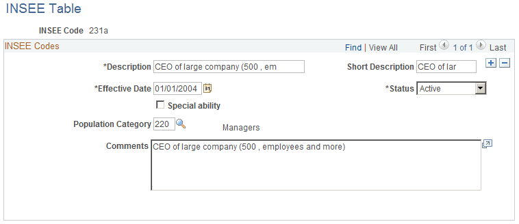 INSEE Table page INSEE Table page