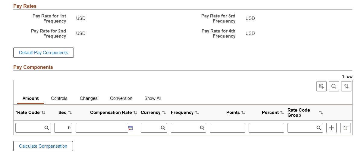Job Data Page - Salary and Compensation Section (2 of 2) Job Data Page - Salary and Compensation Section (2 of 2)