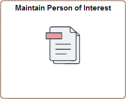 Maintain Person of Interest tile Maintain Person of Interest tile