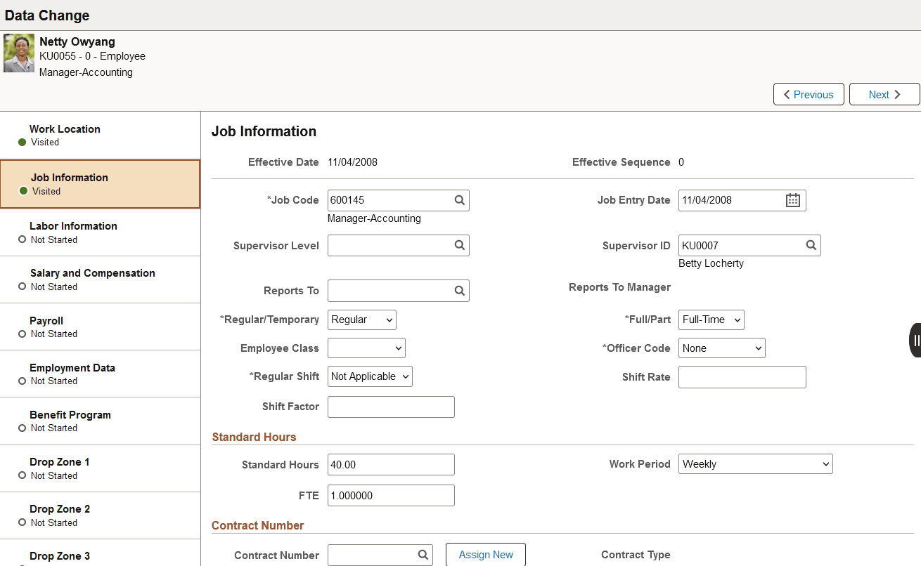 Manage Job activity guide layout Manage Job activity guide layout