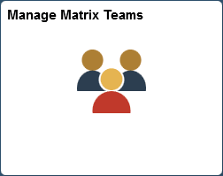 Manage Matrix Teams tile Manage Matrix Teams tile