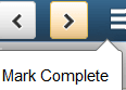 Mark Complete menu item from the Actions Menu list