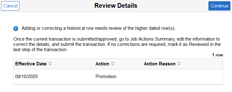 Review Details page Review Details page