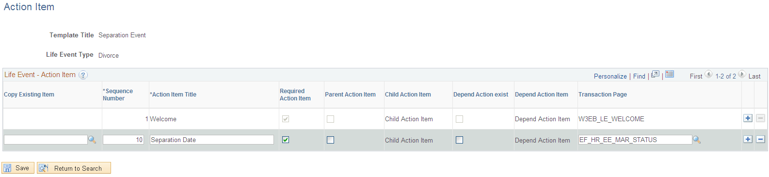 Action Item Page Action Item Page