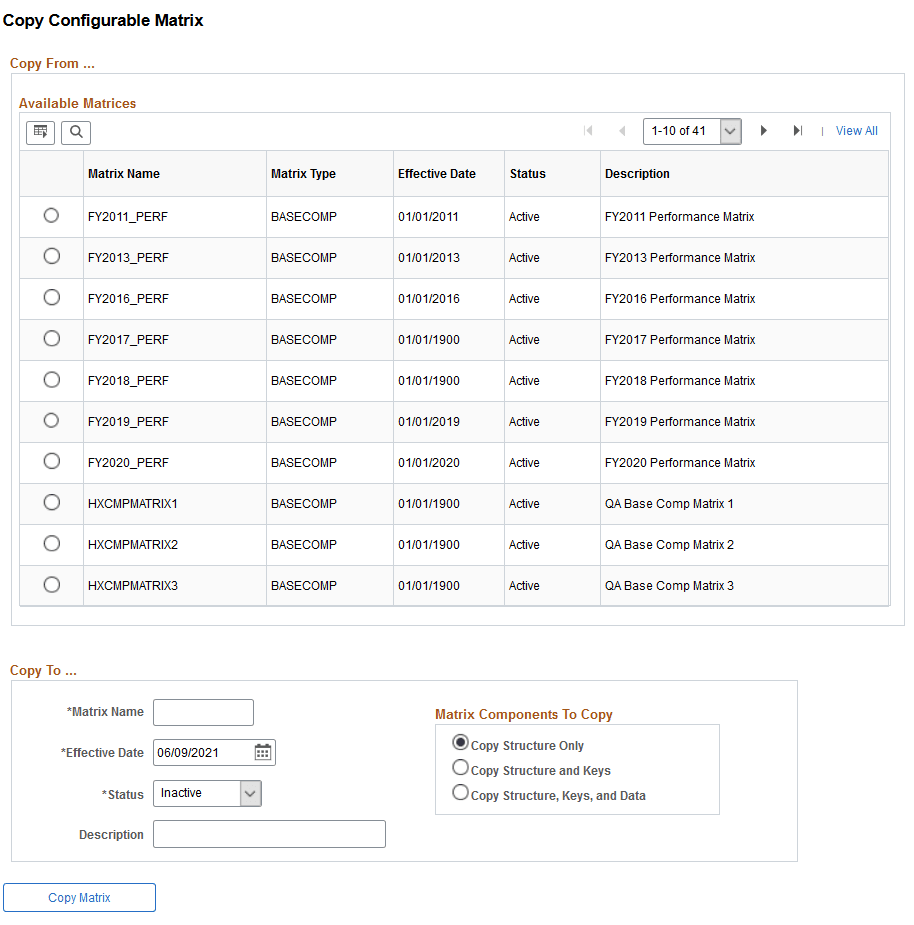 Copy aMatrix page