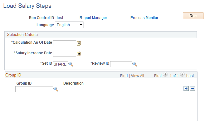 Load Salary Steps page Load Salary Steps page