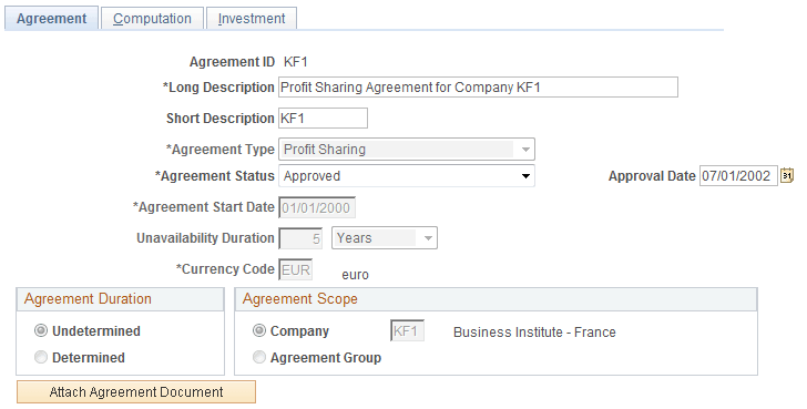 Agreement page Agreement page