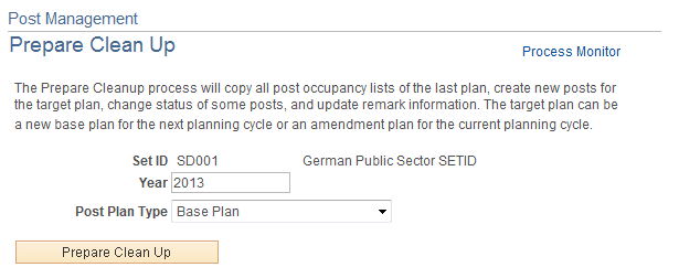 Post Management – Prepare Clean Up page