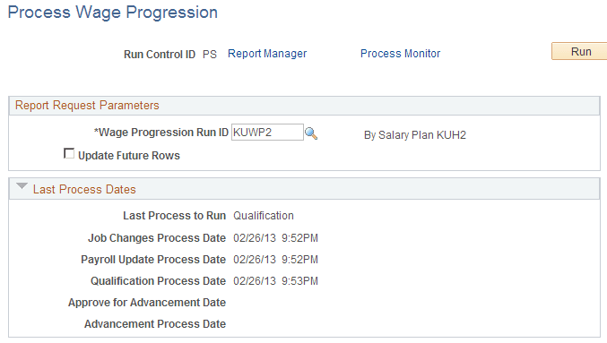 Process Wage Progression page Process Wage Progression page