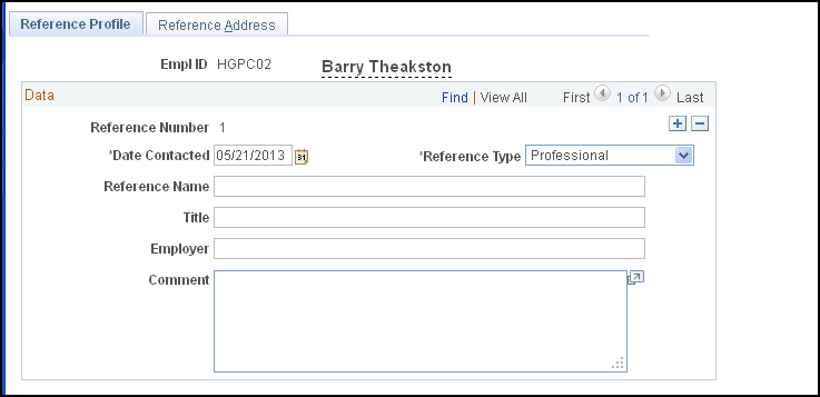 Reference Address page Reference Address page