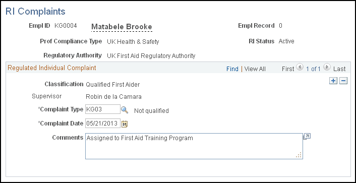 RI Complaints page