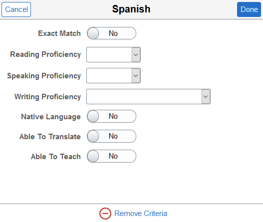 <Edit Criteria> page