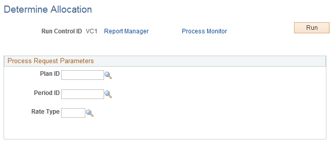 Determine Allocation page Determine Allocation page