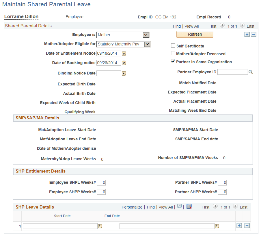 Maintain Shared Parental Leave Page