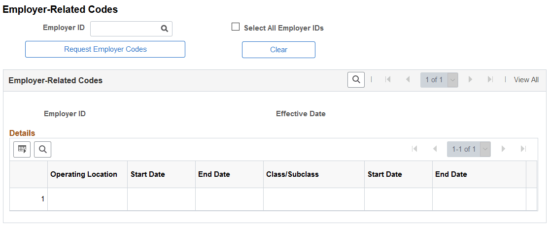 Employer-Related Codes page