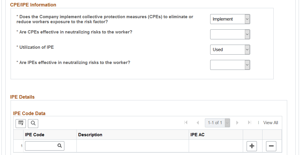 Hazard Agent/IPE page (2 of 2)