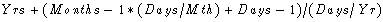 Date Conversion Method Formula 1