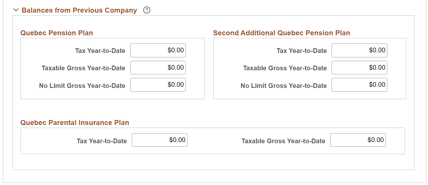 Quebec Income Tax Data page (2 of 2)