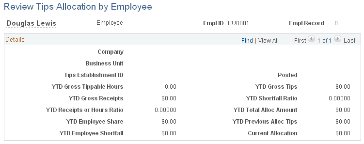 Review Tips Allocation by Employee page Review Tips Allocation by Employee page