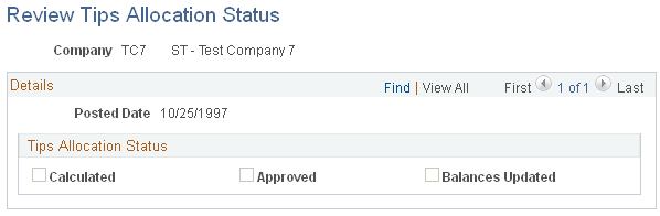 Review Tips Allocation Status page Review Tips Allocation Status page