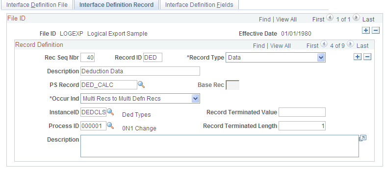 Interface Definition Record page for Step 3b: Set Up the Definition Table Component, Record Interface Definition Record page for Step 3b: Set Up the Definition Table Component, Record