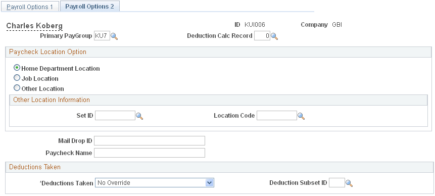 Payroll Options 2 page Payroll Options 2 page
