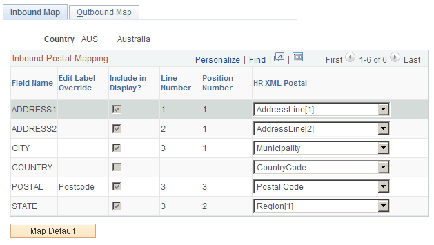 Inbound Map page