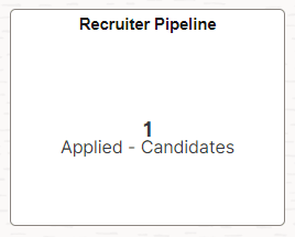 Recruiter Pipeline tile Recruiter Pipeline tile