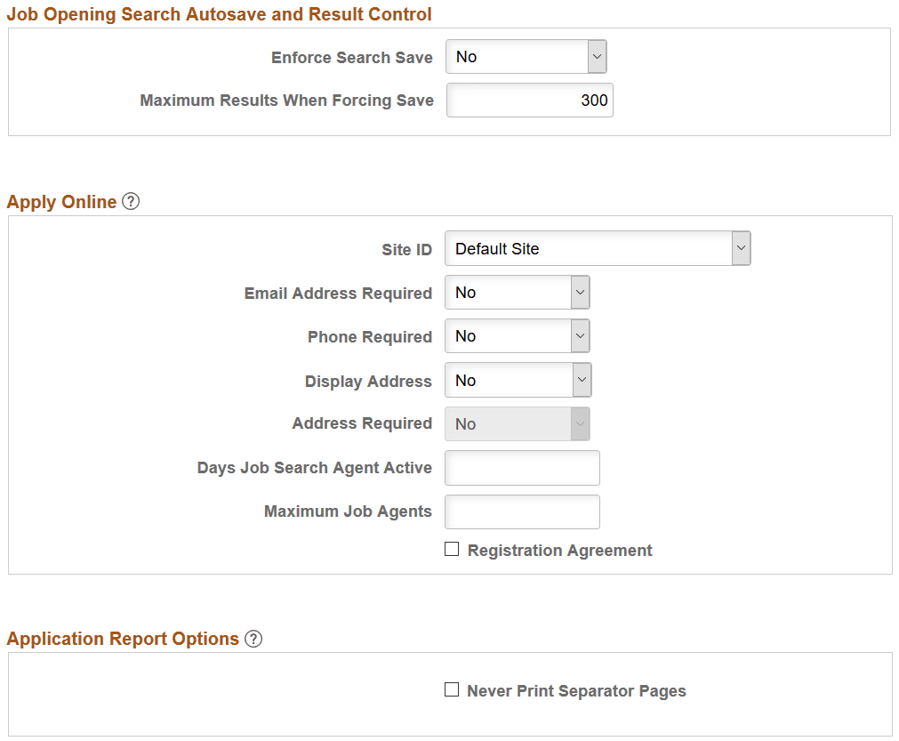 Recruiting Installation – Applicants page (2 of 4)