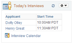 Today's Interviews pagelet