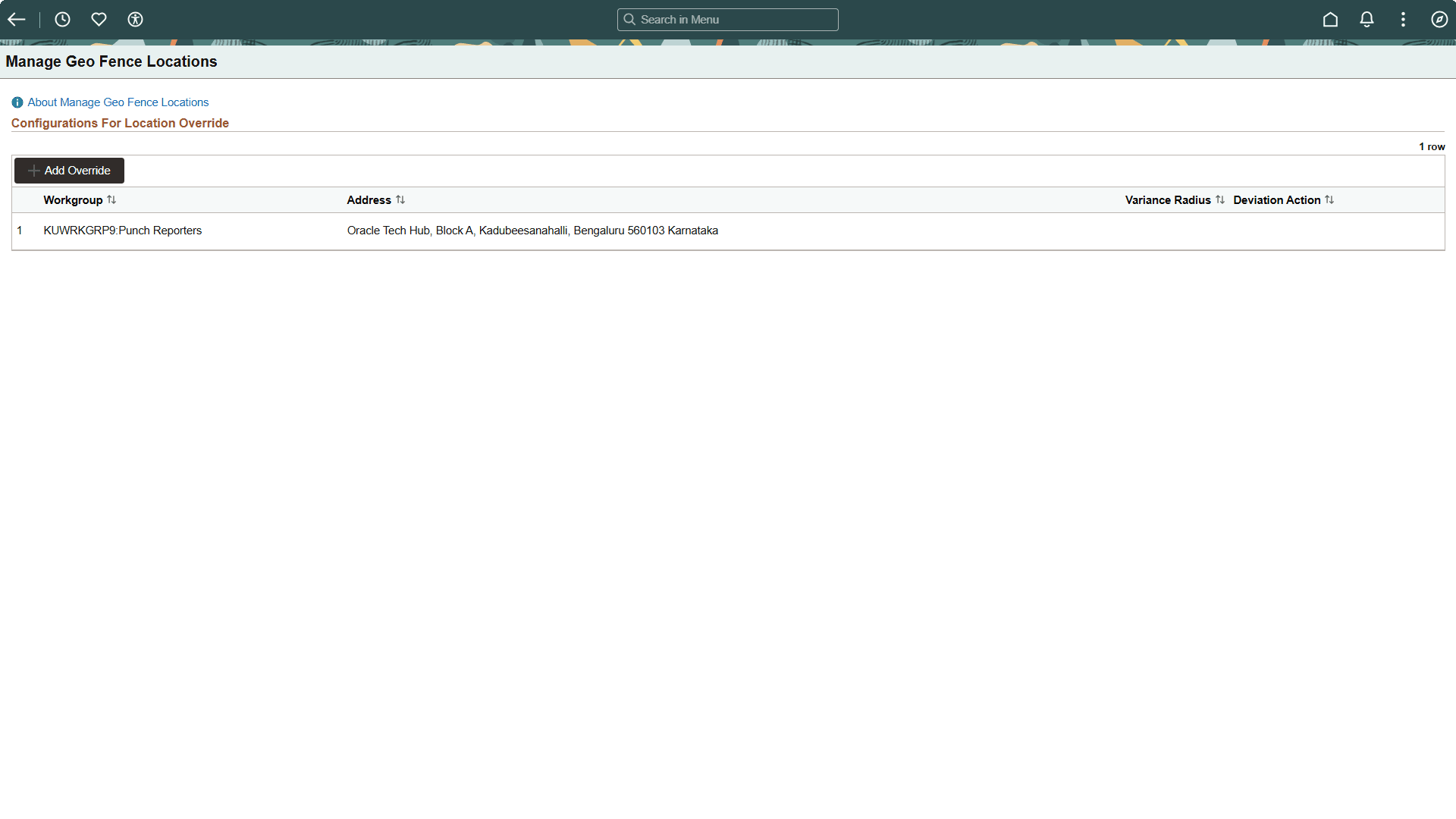 Manage Geo Fence Locations Manage Geo Fence Locations