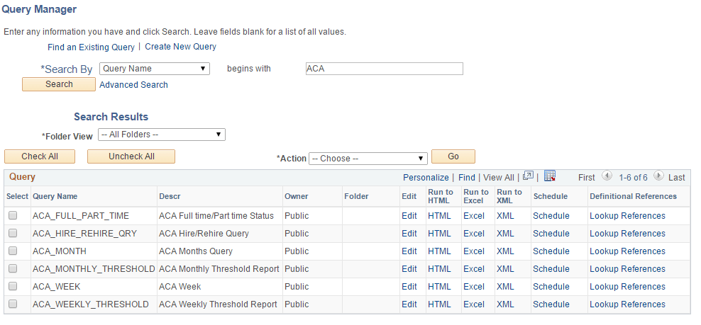 Query Manager Page Query Manager Page