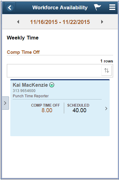 (Smartphone) Comp Time Off weekly Page (Smartphone) Comp Time Off weekly Page