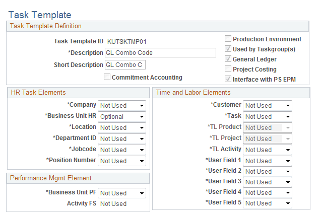 Task Template page (1 of 2) Task Template page (1 of 2)