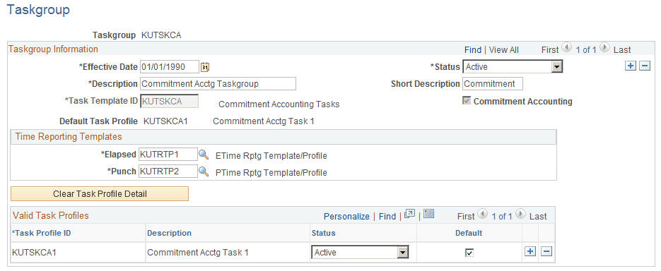 Taskgroup page