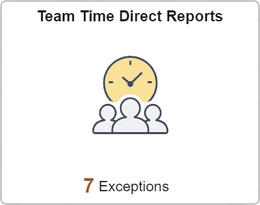 Team Time Direct Reports Tile Team Time Direct Reports Tile