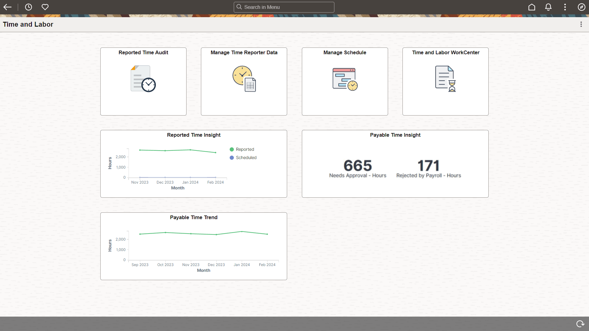 Time and Labor dashboard Time and Labor dashboard