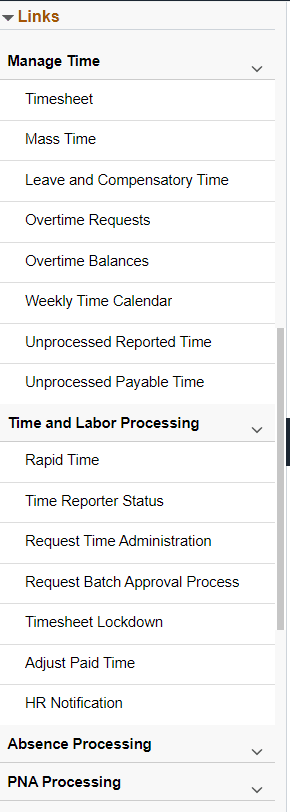 Time and Labor Link group box Time and Labor Link group box