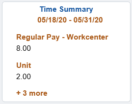 Time Summary Tile