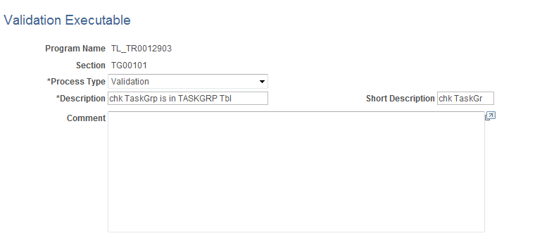 Validation Executable page Validation Executable page