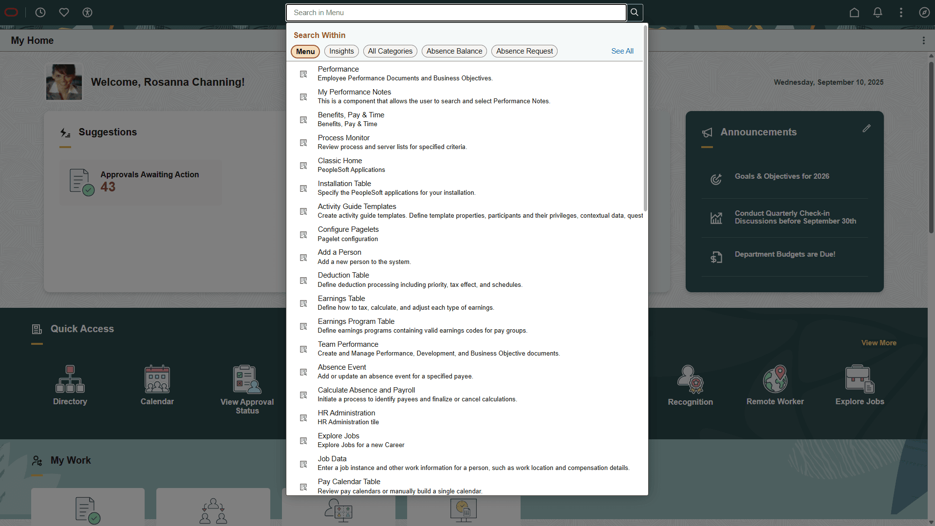 Keyword input field with search suggestions for Menu Keyword input field with search suggestions for Menu