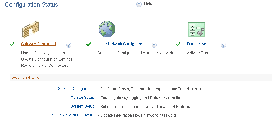 Configuration Status page showing a completed configuration
