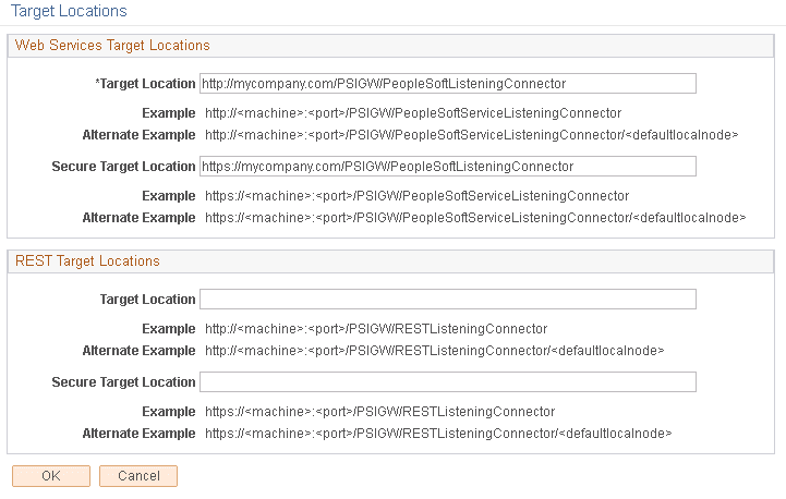Target Locations Page