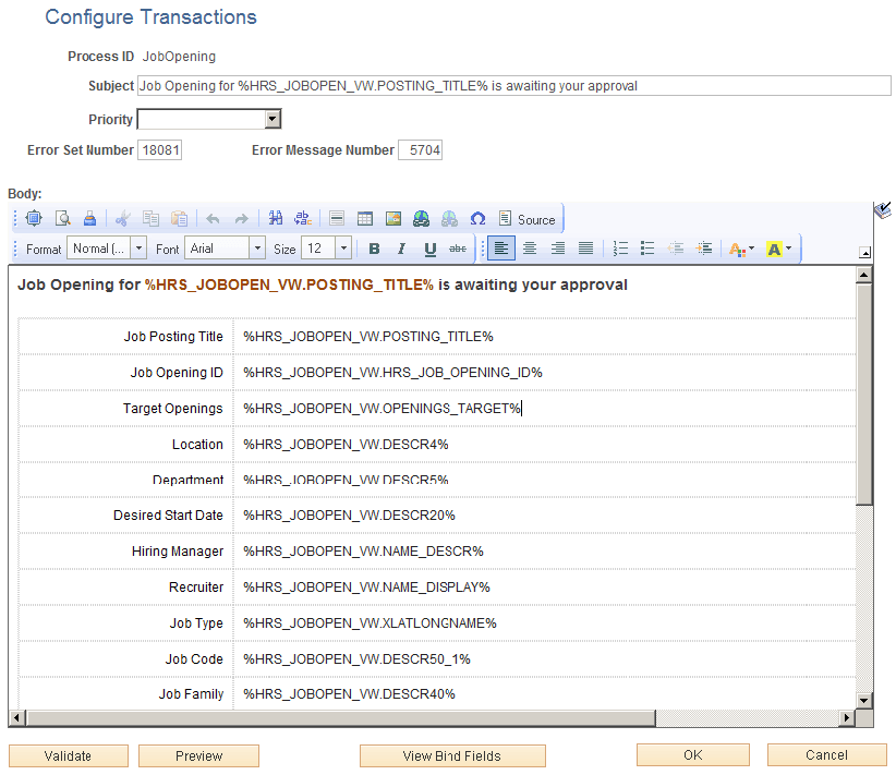 Configure Transactions - Edit Template page (1 of 2) Configure Transactions - Edit Template page (1 of 2)