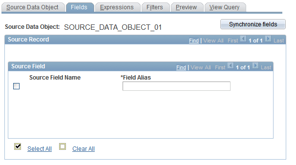 Fields page Fields page