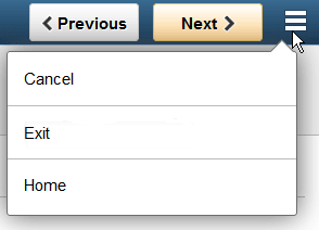 Actions list item available from the activity guide Actions List menu Actions list item available from the activity guide Actions List menu