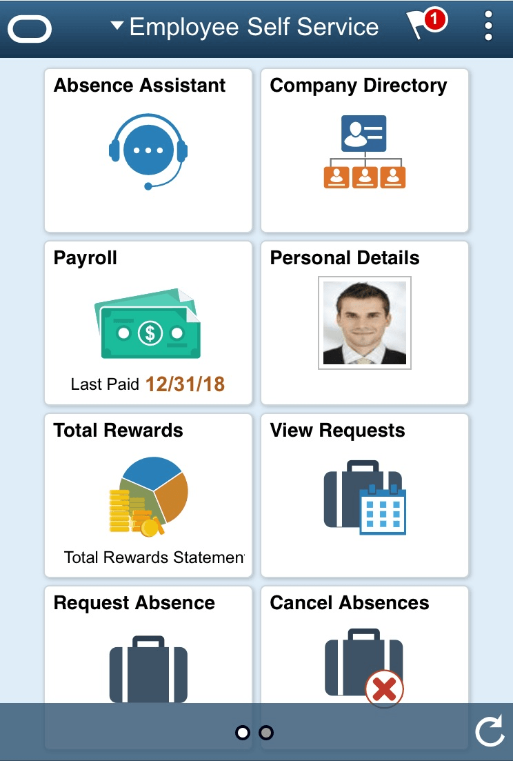 Skill tile on a mobile device