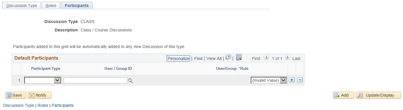 Discussion Type - Participants Page Discussion Type - Participants Page