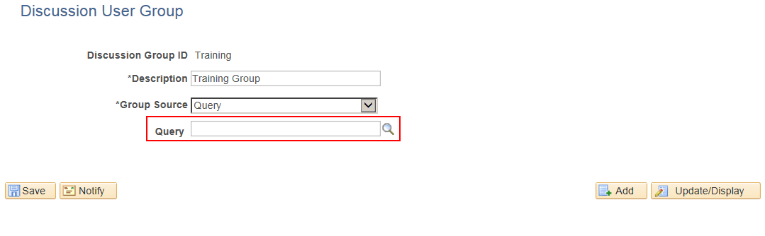 Discussion User Group Query Page Discussion User Group Query Page