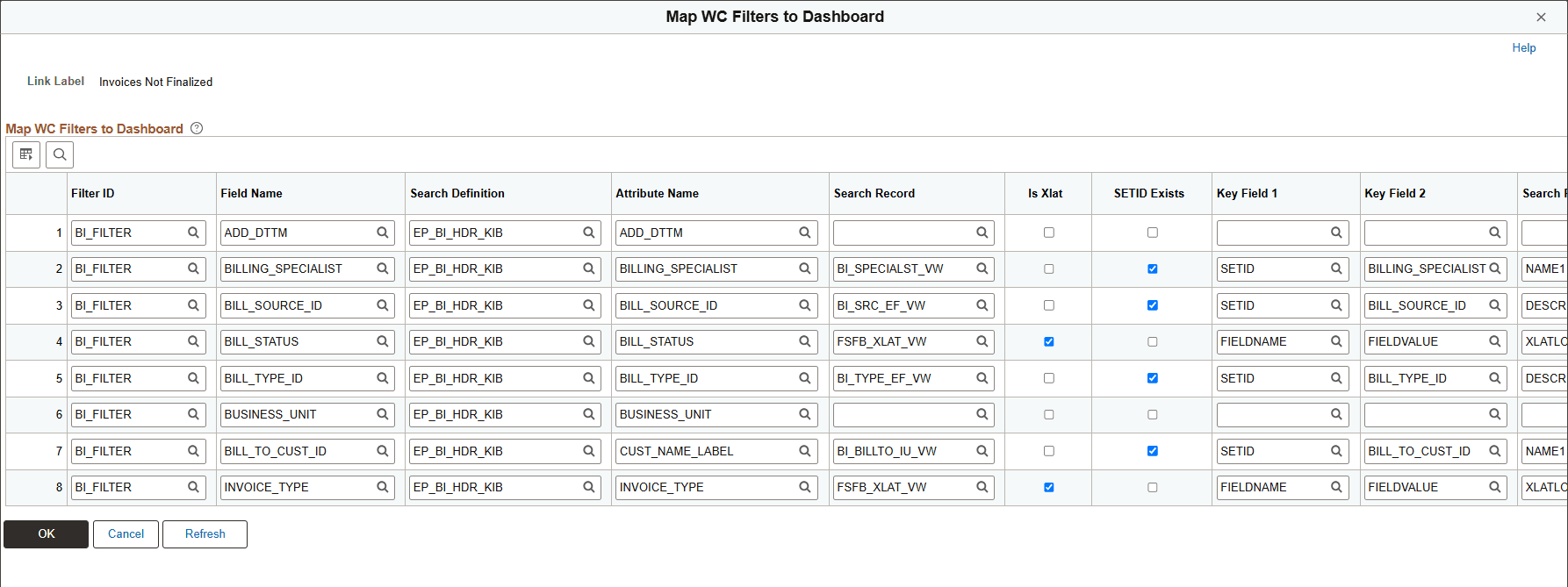 Map WC Filters to Dashboard page Map WC Filters to Dashboard page